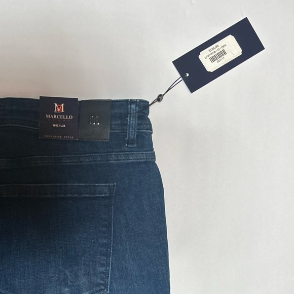 NWT Marcello Exclusive Style Men's Blue Jeans 42/34 - Picture 5 of 9